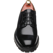 Wildsmith Model 91 mens rubber-soled Derby shoes in black polished