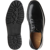 Wildsmith Model 91 mens rubber-soled Derby shoes in black polished