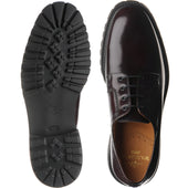 Wildsmith Model 91 mens rubber-soled Derby shoes in burgundy polished