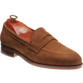 Wildsmith Model 98 mens loafers in tan suede