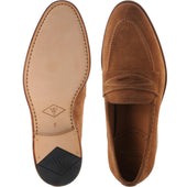 Wildsmith Model 98 mens loafers in tan suede