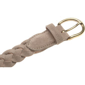Wildsmith Braided Belt in taupe suede