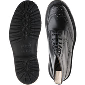 Wildsmith Wildsmith Stow LW mens rubber-soled brogue boots in black calf
