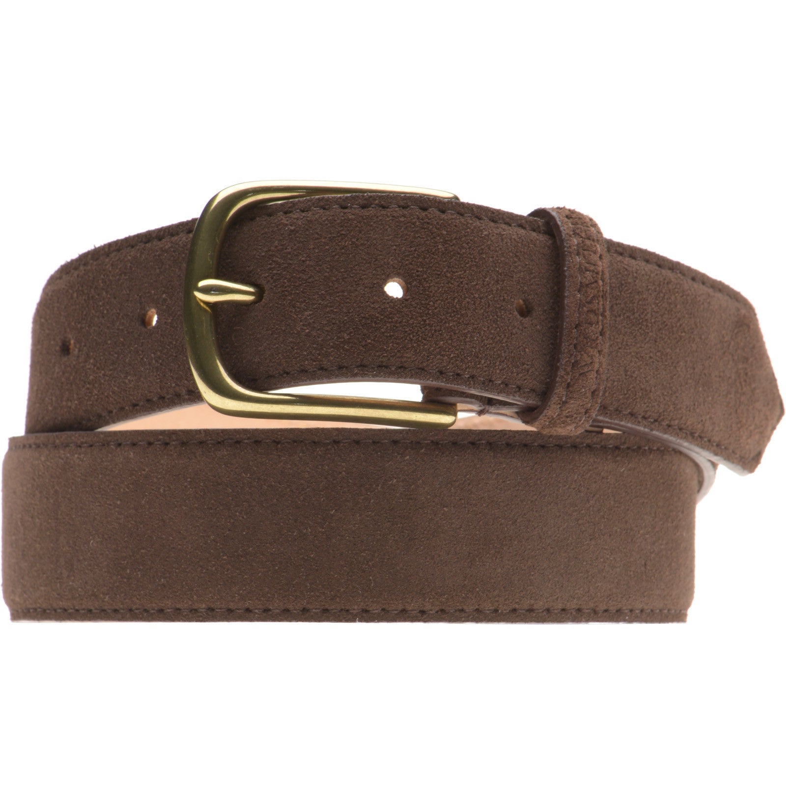 Wildsmith Suede Belt in dark brown suede