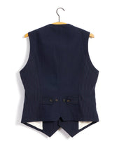 WILLIAM | Lapel Waistcoat | Blue Pin
