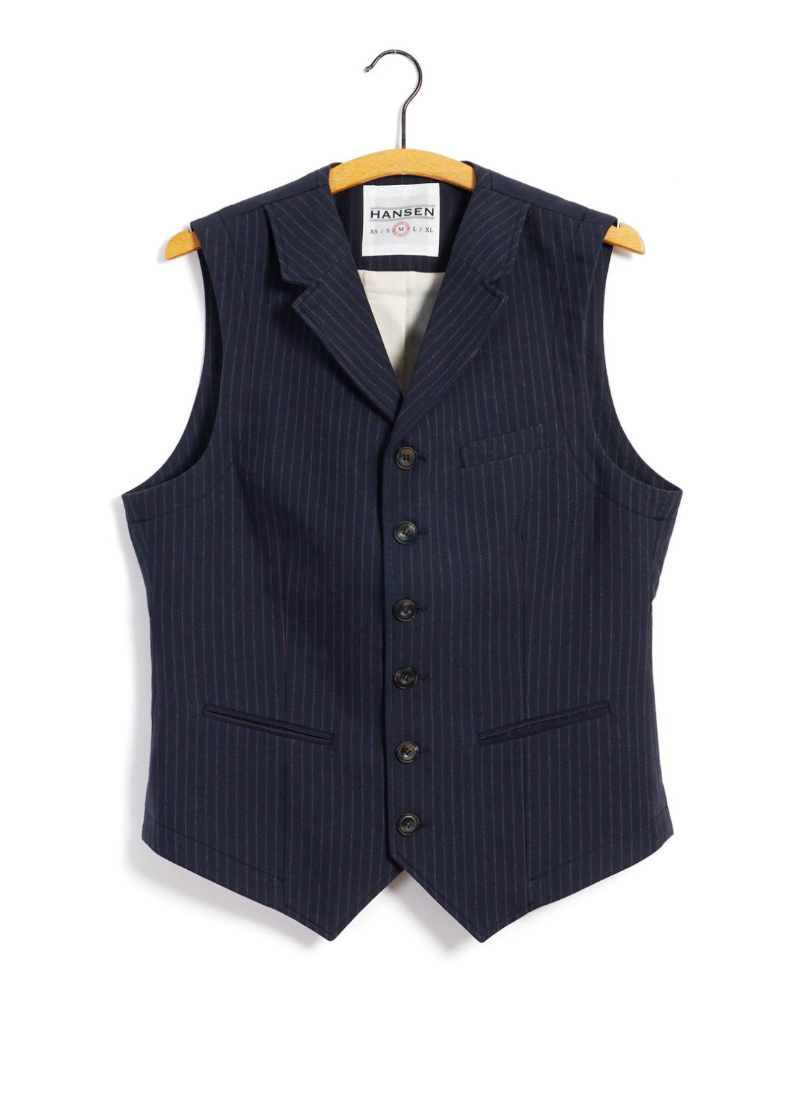 WILLIAM | Lapel Waistcoat | Blue Pin