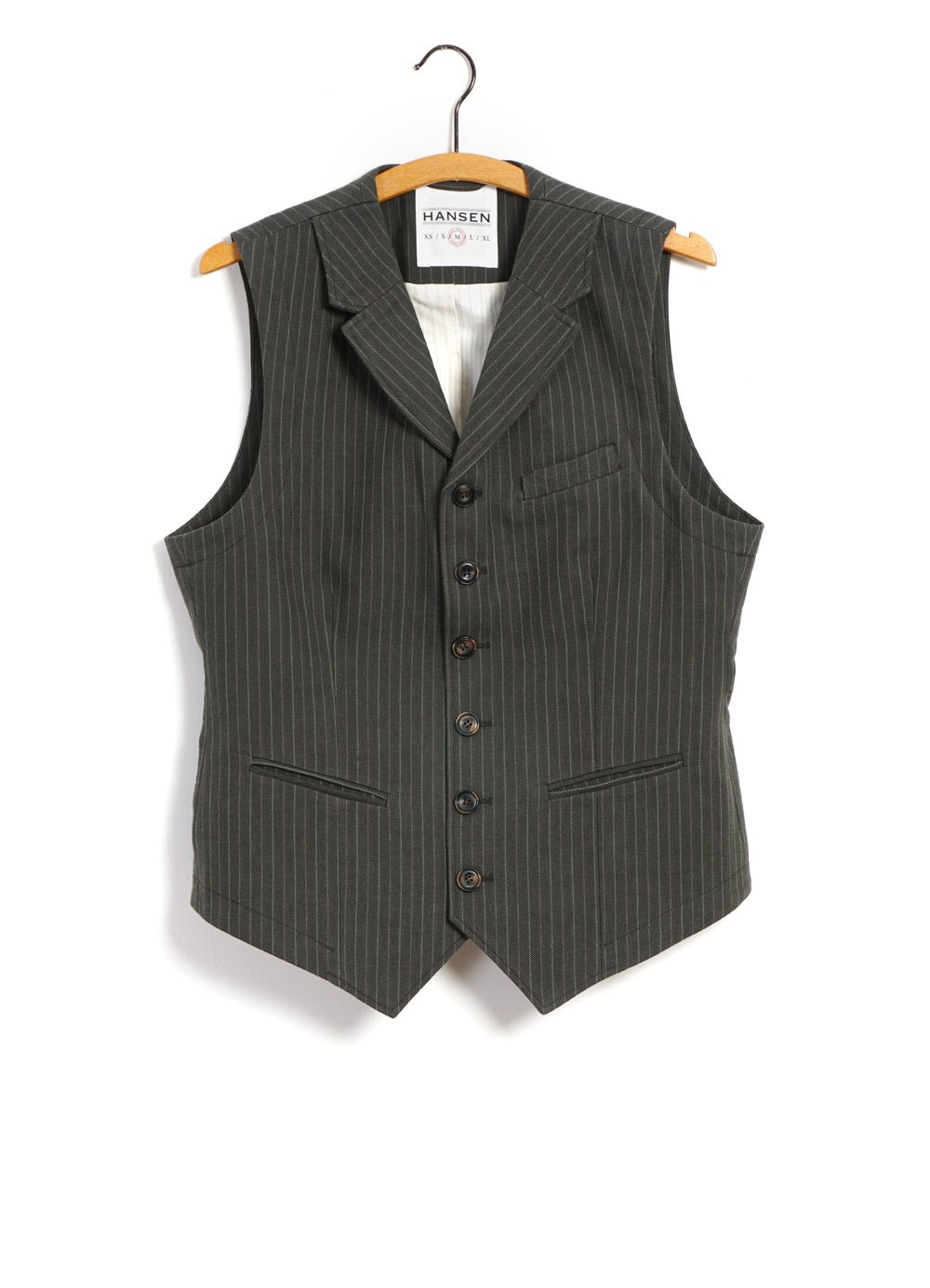 WILLIAM | Lapel Waistcoat | Khaki Pin