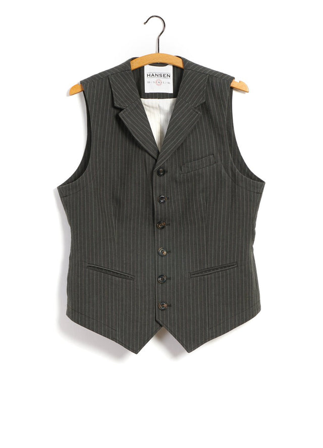 WILLIAM | Lapel Waistcoat | Khaki Pin