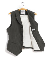 WILLIAM | Lapel Waistcoat | Khaki Pin