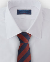 Block Stripe Wool Silk Blend Tie