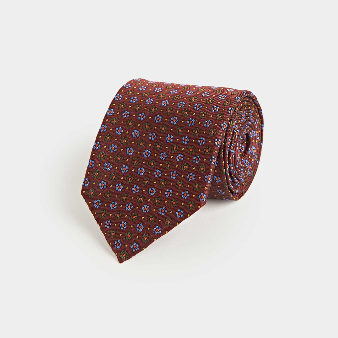 Blossom Motif Silk Tie