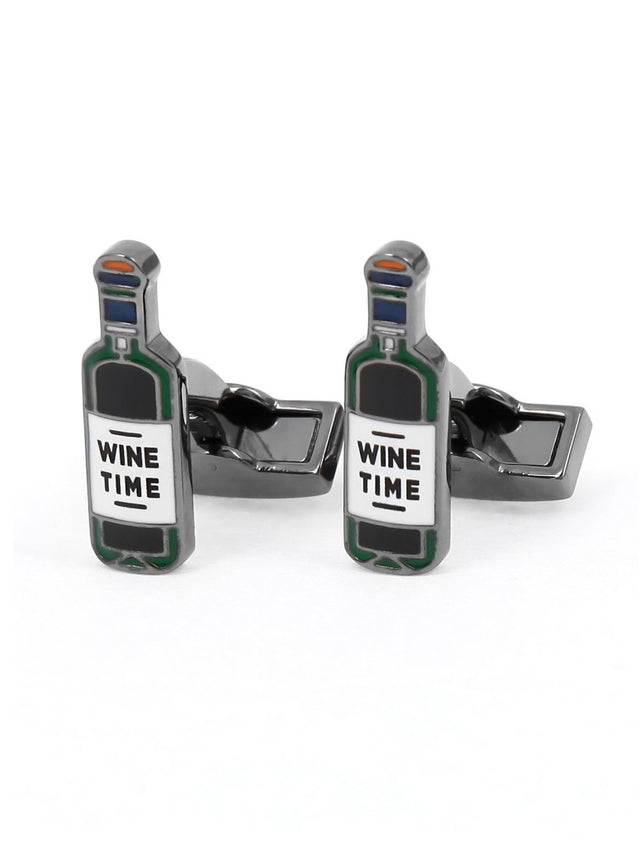 Wine bottle cufflinks