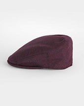 Damson Twill Wool Flat Cap