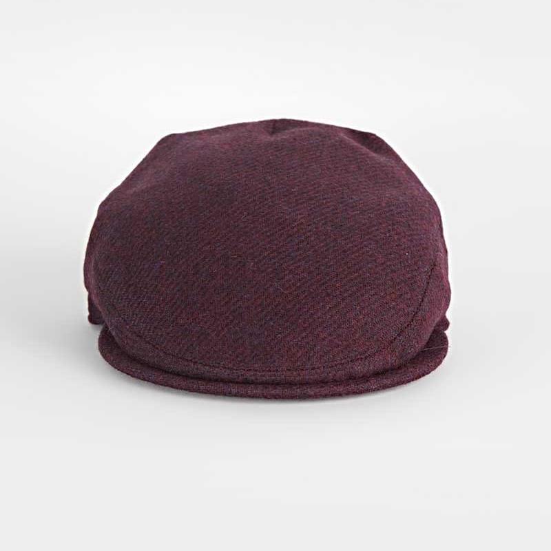 Damson Twill Wool Flat Cap