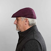Damson Twill Wool Flat Cap