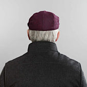 Damson Twill Wool Flat Cap