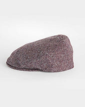 Grey Plain Weave Wool Flat Cap