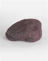 Grey Plain Weave Wool Gatsby Cap