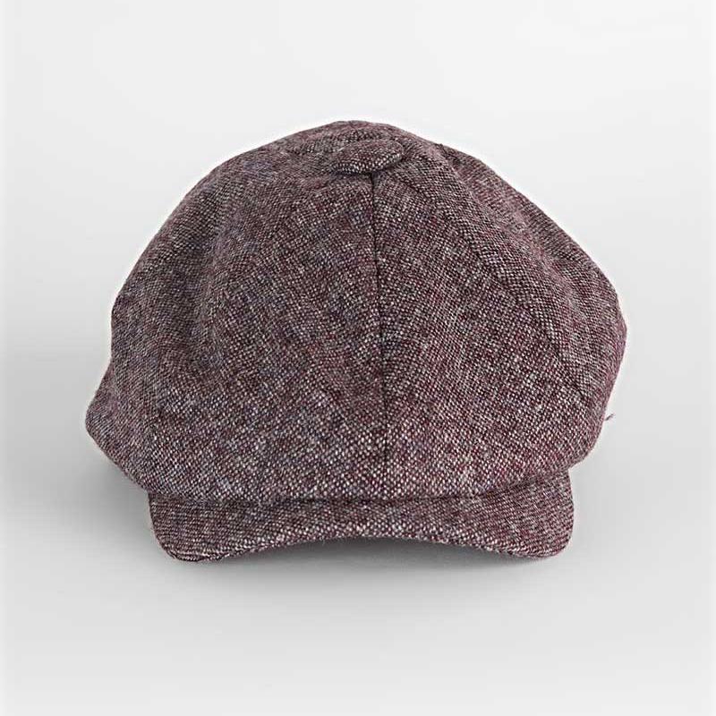 Grey Plain Weave Wool Gatsby Cap