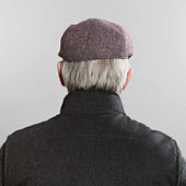Grey Plain Weave Wool Gatsby Cap