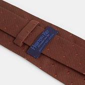 Self Spot Wool Silk Blend Tie