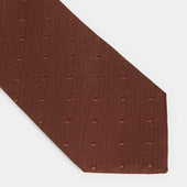 Self Spot Wool Silk Blend Tie