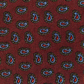 Silk Tie With Micro Paisley Motif