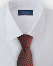 Silk Tie With Micro Paisley Motif