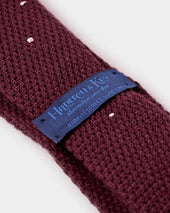 White Spot Knitted Cashmere Tie
