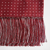 White Spot Silk Tubular Scarf