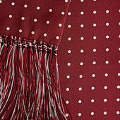 White Spot Silk Tubular Scarf