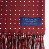 White Spot Silk Tubular Scarf