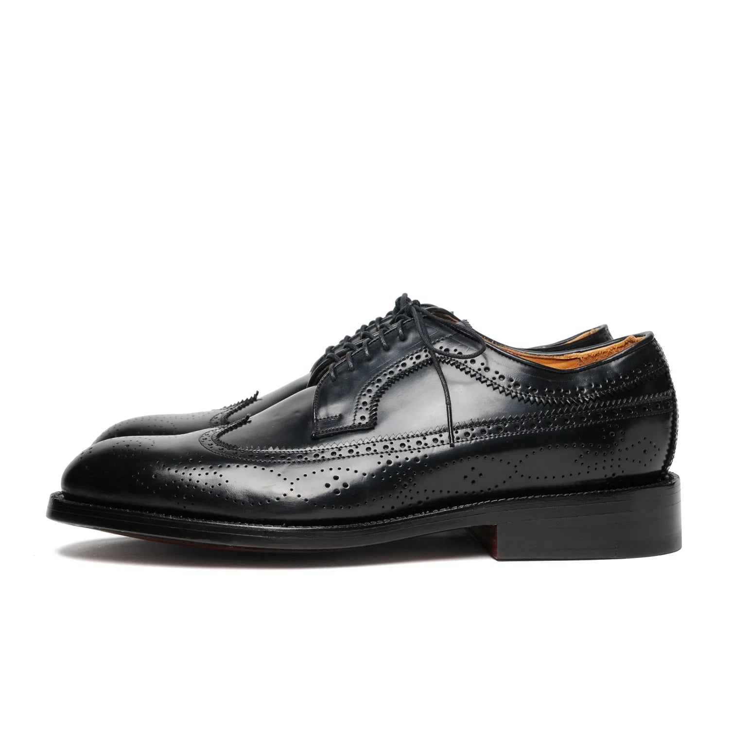 Wingtip W Leather Sole Cordovan Black Yuketen