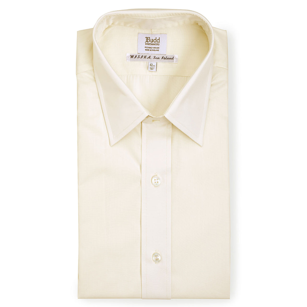 Classic Fit Plain Sea Island Cotton Double Cuff Shirt In