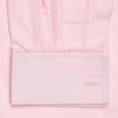 Classic Fit Plain Sea Island Cotton Double Cuff Shirt In Pink