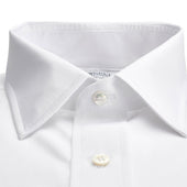 Classic Fit Plain Sea Island Cotton Double Cuff Shirt In