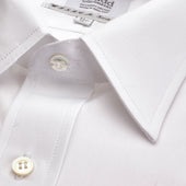 Classic Fit Plain Sea Island Cotton Double Cuff Shirt In