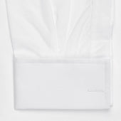 Classic Fit Plain Sea Island Cotton Double Cuff Shirt In