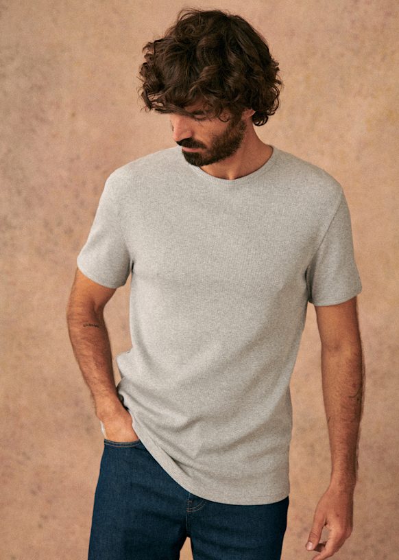 Austin T-Shirt - Mottled Grey
