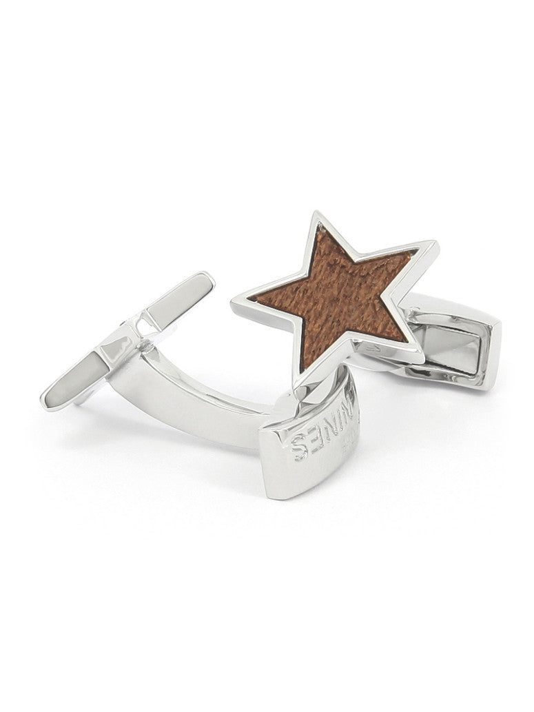 Wooden Star Cufflinks