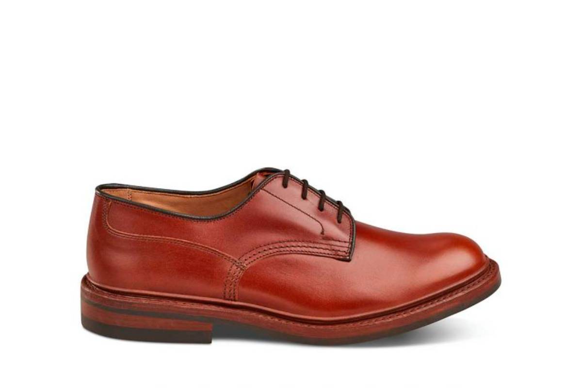 Woodstock Plain Derby Shoe Marron Antique