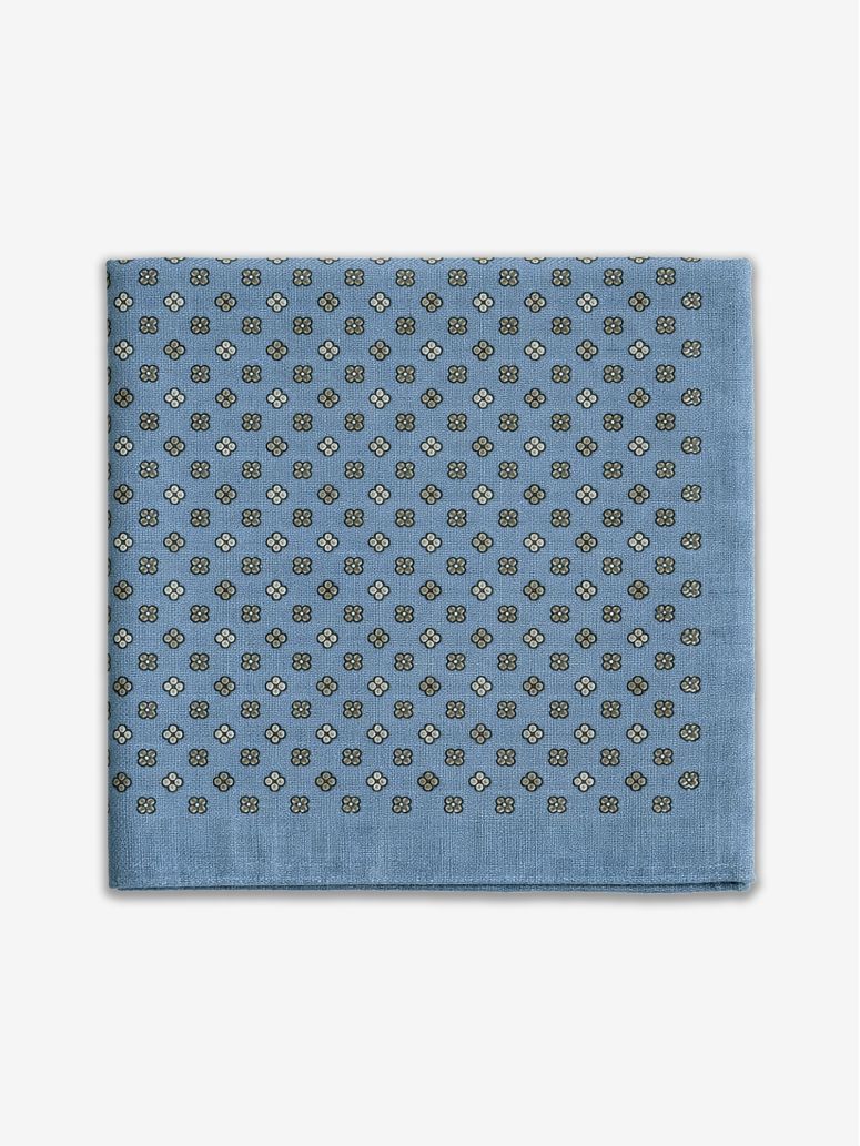 Wool Suit Pocket Square With Small Patterns