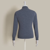 Wool And Cashmere Polo Shirt In Dark Grey