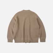 Wool Deck Zip Up Cardigan