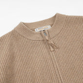 Wool Deck Zip Up Cardigan