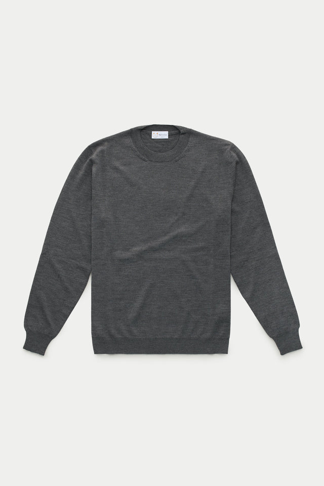 Wool Crewneck Sweater Fumo