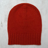 Woollen Beanie Hat In Orange