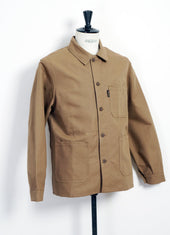 WORK JACKET | Linen/Cotton Blend | Light Brown