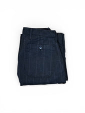 Japanese And Brown Stripe Twill Wide Leg Single Pleat 40 S Work Trouser