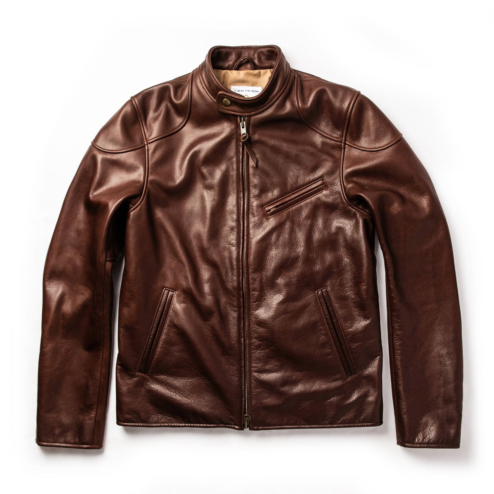 The Band Collar Moto Jacket In Steerhide